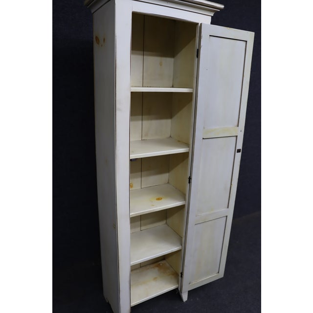 French Country Painted Pine Country Chimney Cupboard For Sale - Image 3 of 9