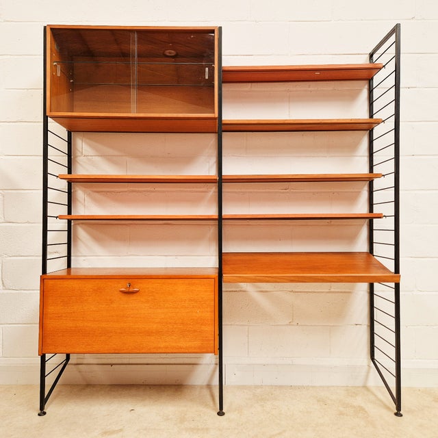 Vintage Two Bay Danish Wall Unit by Robert Heal for Heals Staples Ladderax, 1960s For Sale - Image 3 of 15