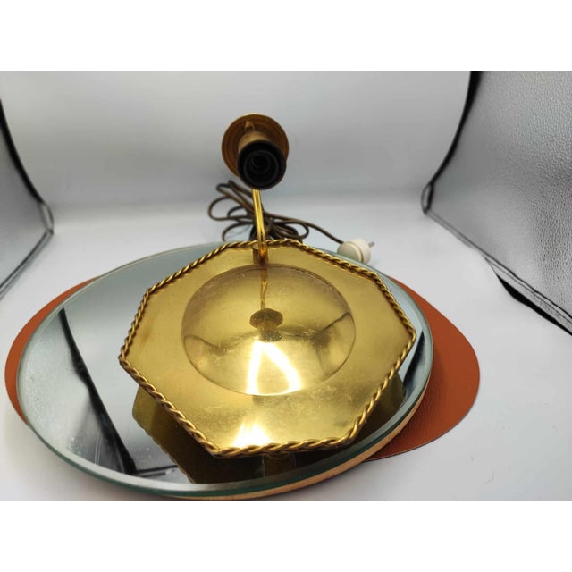 Vintage Brass Reflective Wall Lamp, 1970s For Sale - Image 3 of 8