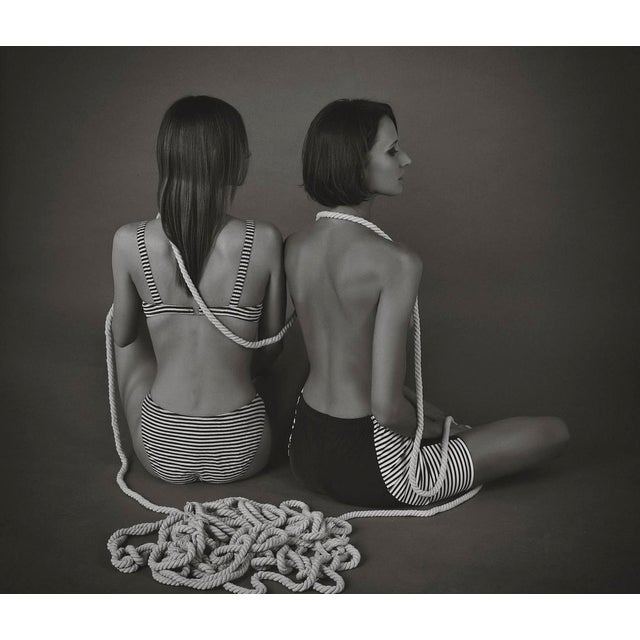 Loveland II by Dasha and Mari Entangled, a nude couple entangled in rope. Limited edition print (edition size 1/30) 30x40"...