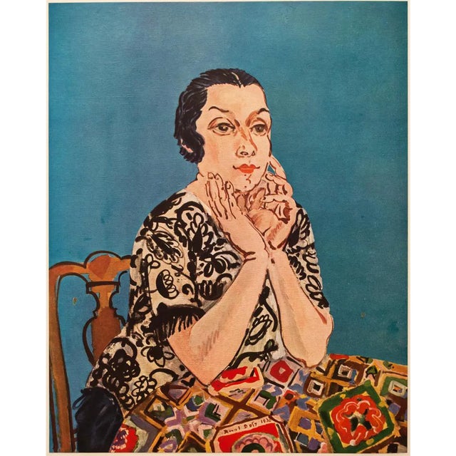 1954 After Raoul Dufy "Portrait of Madame Dufy" First Edition Lithograph For Sale