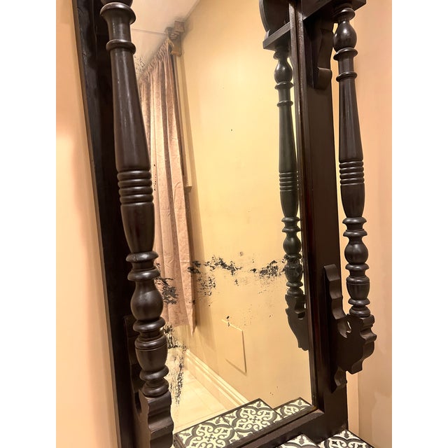 “Antique Victorian Eastlake Hall Tree / Pier Mirror With Cabinet For Sale - Image 4 of 4