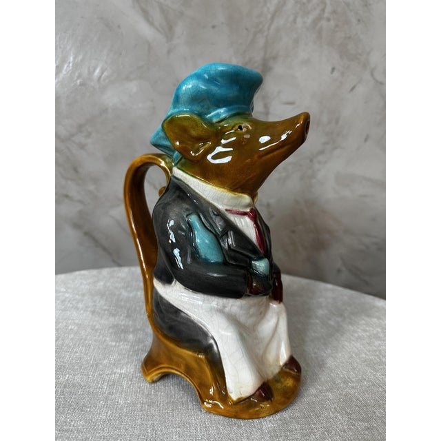 Slipware Pig Pitcher, 1920s For Sale - Image 10 of 14