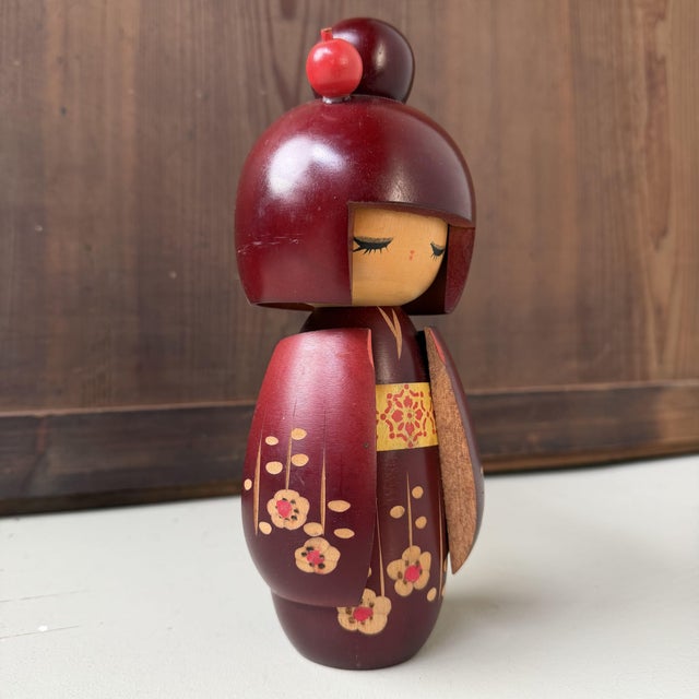 This vintage Japanese sōsaku kokeshi is a work by Hajime Miyashita and is titled “Sato no Oto”, meaning “Sounds of the...