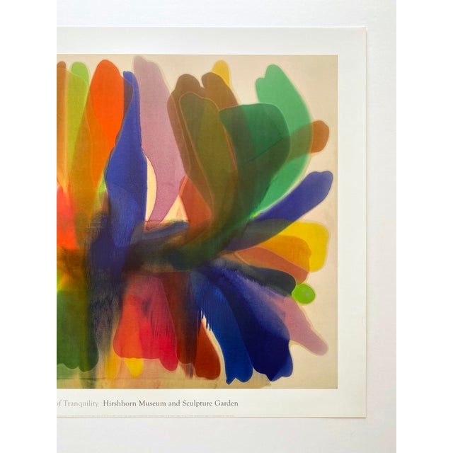 Yellow Morris Louis Modernist Lithograph Print Abstract Expressionist Museum Poster " Point of Tranquility " 1959-60 For Sale - Image 8 of 11