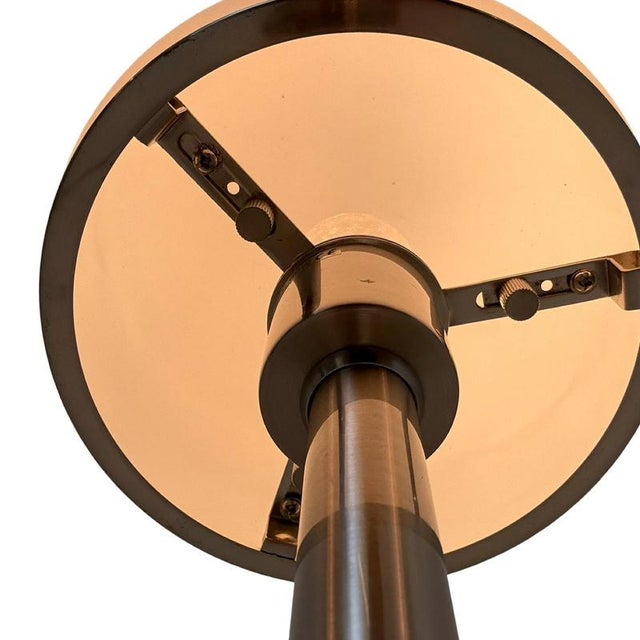Bauhaus Stainless Steel Table Lamp with Opaline Glass For Sale - Image 6 of 7