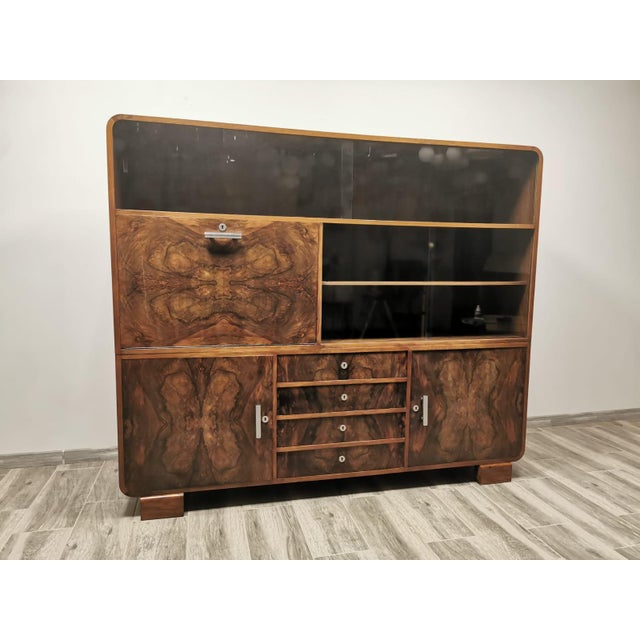 Wood Cupboard attributed to Jindrich Halabala, 1940s For Sale - Image 7 of 18