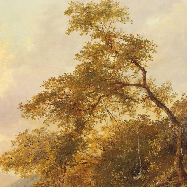Textile Dipinto Edward Henry Holder, Landscape Composition, Oil on Canvas For Sale - Image 7 of 13