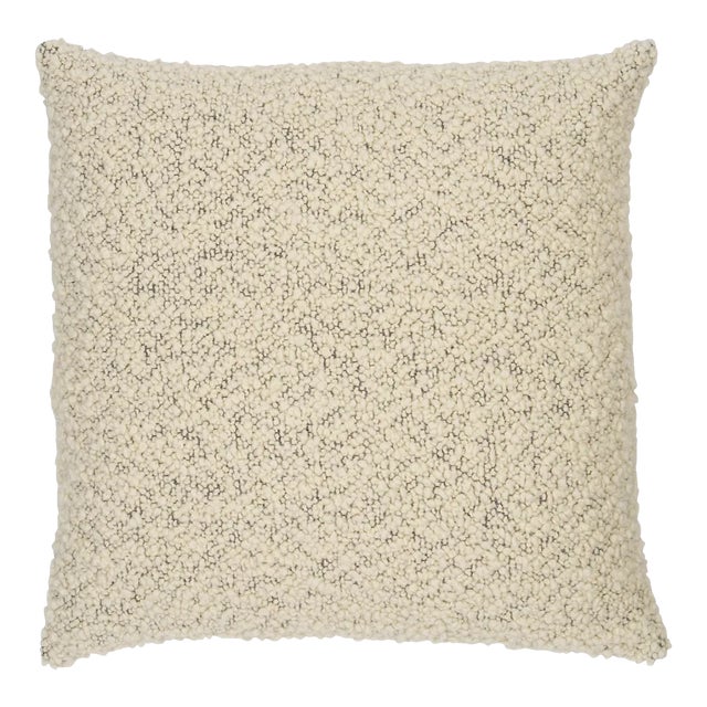 Schumacher Margarete 22" Pillow in Ivory on Charcoal For Sale