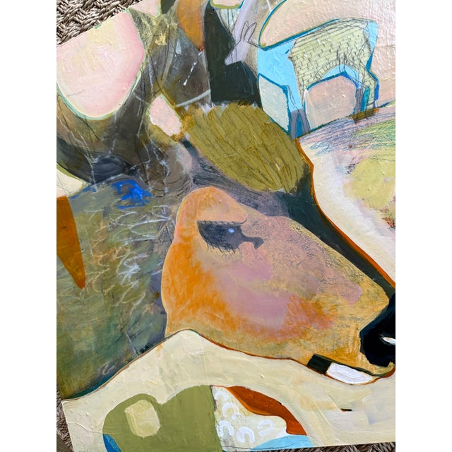 Expressionism “A Good Neighbor” Black Tailed Deer Yellowstone by LWren Walraven For Sale - Image 3 of 10