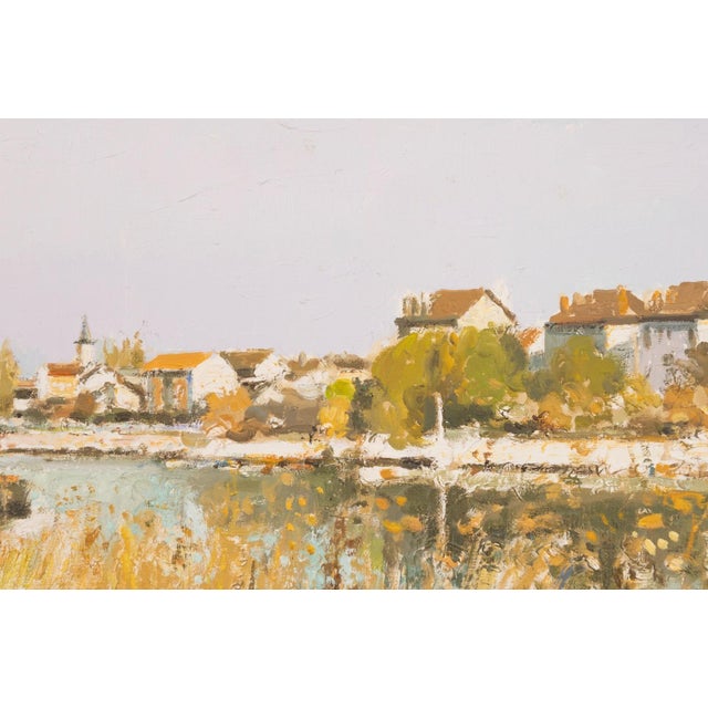 Gerard Passet - La Seine a Travers Les Hautes Herbes Signed Oil Painting For Sale - Image 4 of 8