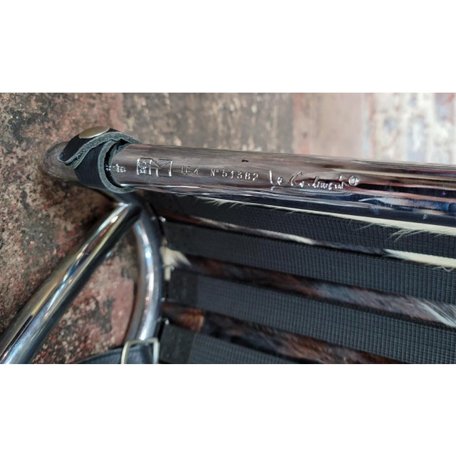 Chrome Cassina Lc4 Le Corbusier Chaise Lounge Chair W/ Cow Hyde Leather For Sale - Image 8 of 9