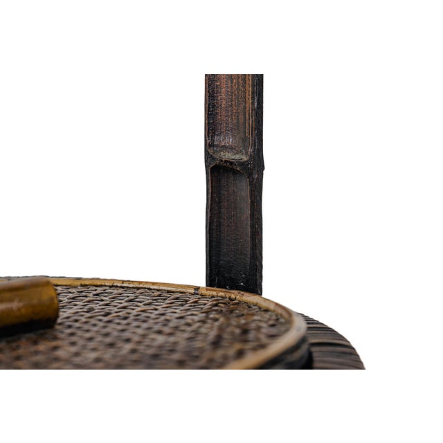 Antique Chinese Wood & Woven Food Basket With Lid For Sale - Image 14 of 15