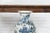 Chinese Vintage Blue and White Porcelain Vase with Landscapes and Architectures For Sale - Image 9 of 13