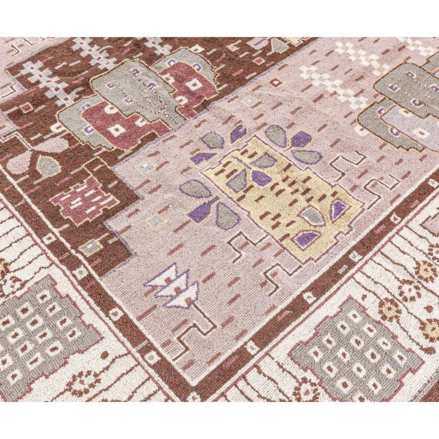 Textile Modern Swedish Flossa Pile Rug by Doris Leslie Blau For Sale - Image 7 of 7