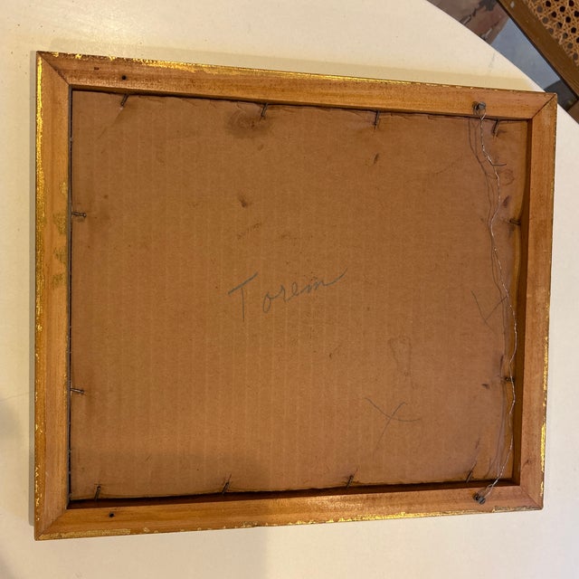 Brown Mid 20th Century Giuseppe Rispoli Original Painting For Sale - Image 8 of 8