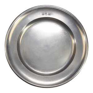 Mid 20th Century John Somers Brazilian Pewter Round Serving Plate