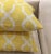 Yellow Throw Pillows, Contemporary Moroccan Pattern Yellow Pillows - a Pair For Sale - Image 8 of 10