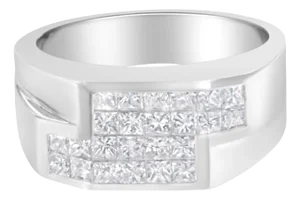 14KT White Gold Diamond Cluster Ring (1 3/4 cttw, G-H Color, VS2-SI1 Clarity)