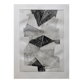 Jean Deyrolle, French Avant Garde Bold Abstract Geometric Aquatint Etching Op Art Kinetic For Sale