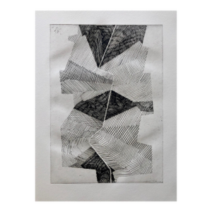 Jean Deyrolle, French Avant Garde Bold Abstract Geometric Aquatint Etching Op Art Kinetic