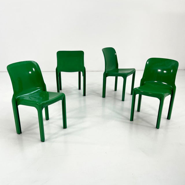 Selene Chairs by Vico Magistretti for Artemide, 1970s, Set of 4 For Sale - Image 12 of 12