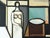 1957 Mid-Century Modern 'Figure in Constructed Room' Geometric Abstract Figurative Oil Painting by Swedish Artist Bertil Berntsson (1921-2002), Framed For Sale - Image 10 of 11