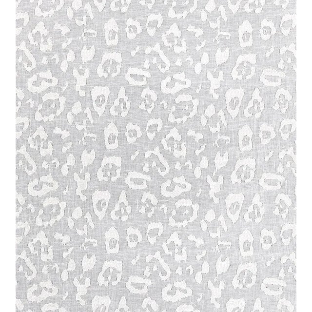 The House of Scalamandré Leopard Linen Sheer Fabric, Ivory For Sale