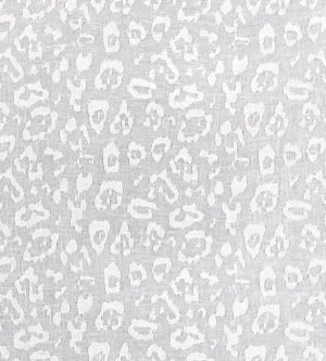 The House of Scalamandré Leopard Linen Sheer Fabric, Ivory