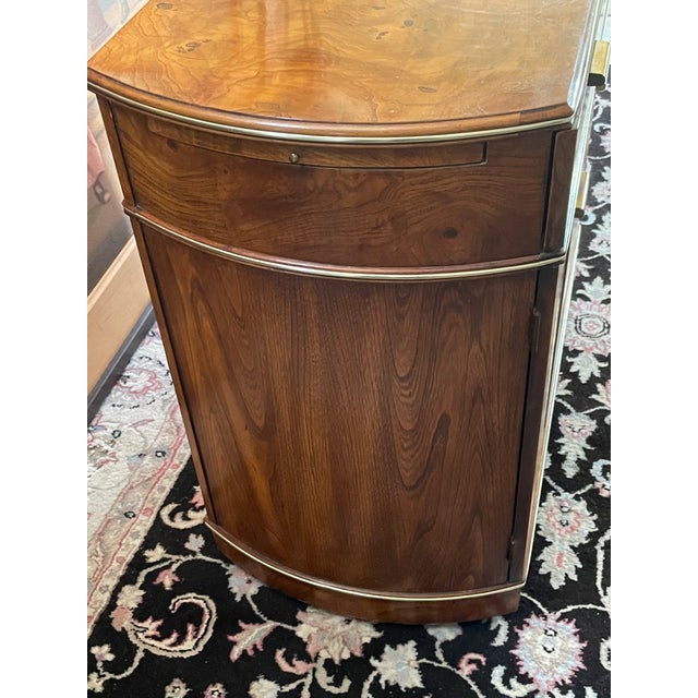 Brown Mid 20th Century Modern Expandable Dry Bar - Cabinet, Walnut Burl, American of Martinsville For Sale - Image 8 of 16