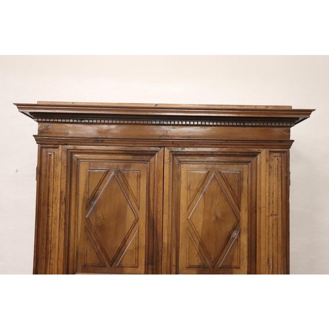 Antique Italian Walnut Wardrobe, 1600s For Sale - Image 5 of 18