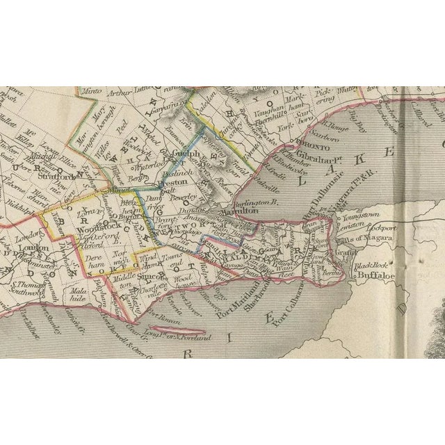 Map of West Canada with Niagara Falls and Indigenous Scenes For Sale - Image 6 of 7