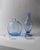 Vintage Blue Murano Glass Decanters with Stoppers, Italy, 1940s, Set of 2 For Sale - Image 3 of 11