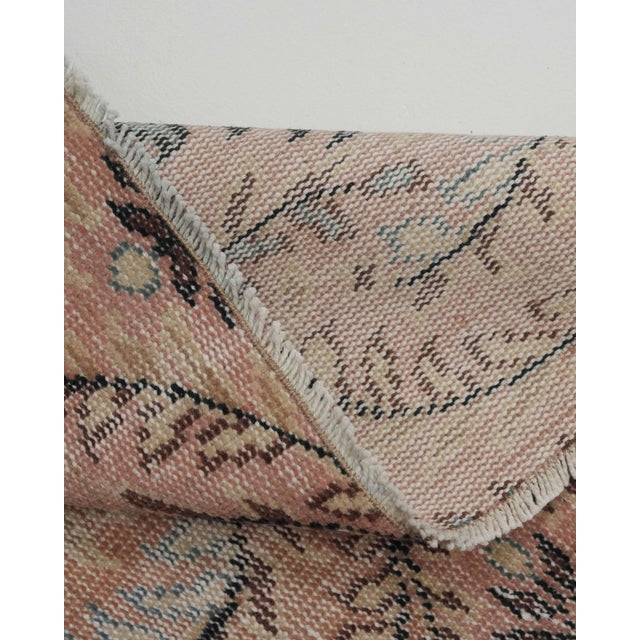 1970s Vintage Handmade Wool Cotton Brown Area Rug For Sale - Image 12 of 12