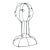 16" Wire Bust in the Style of Alexander Calder, Late 20th Century For Sale
