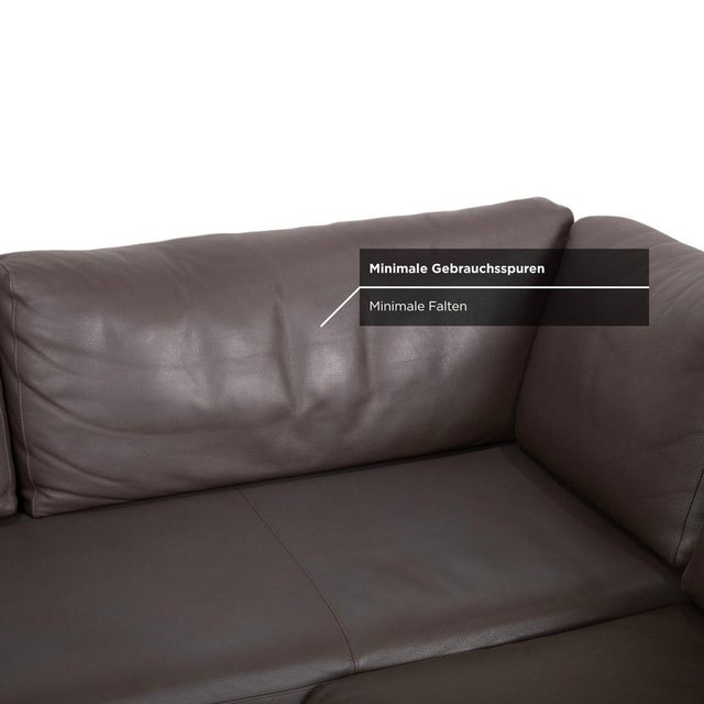 Animal Skin Leather and Metal Vida Corner Sofa from Rolf Benz For Sale - Image 7 of 13