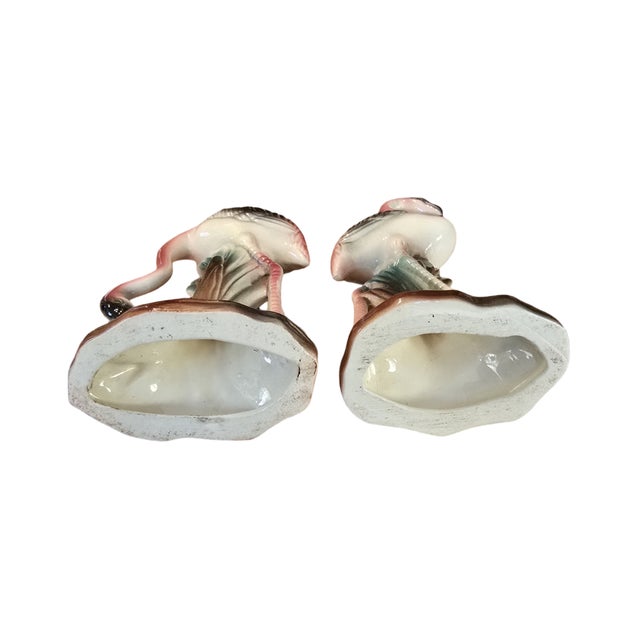 Pair of Mid-Century Modern Californis Pottery Flamingos For Sale - Image 4 of 4