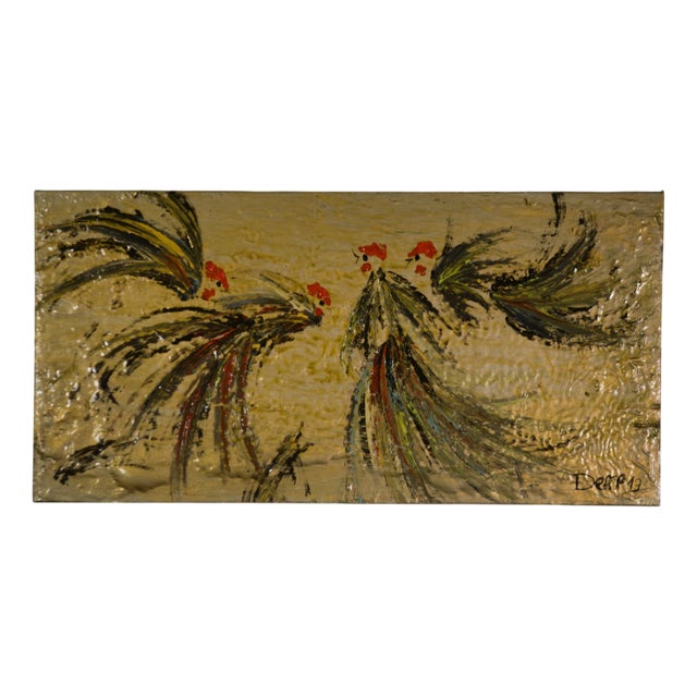 Deffp, Roosters, 2000s, Paint & Canvas For Sale