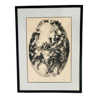 Original Lithography Signed Chaim Gross For Sale