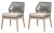 Loom Dining Chairs, Grey Mahogany & Platinum Rope, Set of 2 For Sale - Image 10 of 10