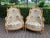 Gold Late20C French Artisan Louis XVI Gold Beech Bergère Pair For Sale - Image 8 of 13