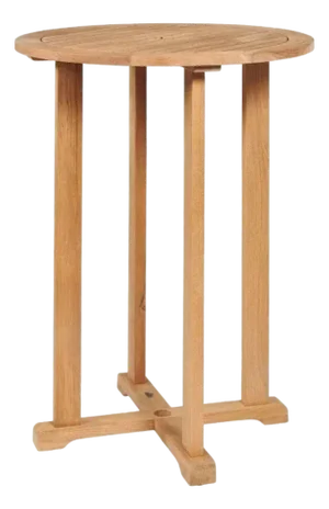 Hi Teak Palm Round Outdoor Bar Height Bistro Table