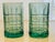 Late 20th Century Green Crystal Glasses- Set of 2 For Sale - Image 4 of 6