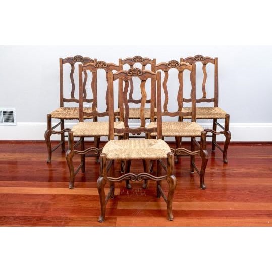 Dining Chairs Louis XV Rococo Vintage French 1950 - Set of 6 For Sale In Charlotte - Image 6 of 9