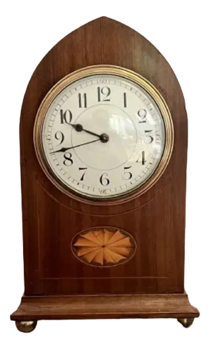 Edwardian Mahogany Inlaid Mantle Clock, 1900s