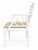 Chinese Vintage Chinese Chippendale Faux Bamboo Armchair in High-Gloss White For Sale - Image 3 of 7