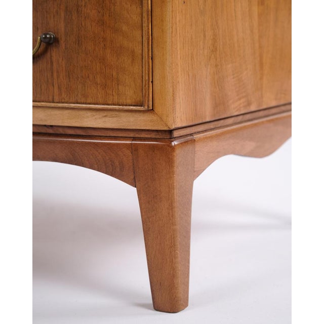 Chest of Drawers in Flamed Walnut attributed to Ole Wanscher and A.J. Iversen, 1950s For Sale - Image 12 of 13