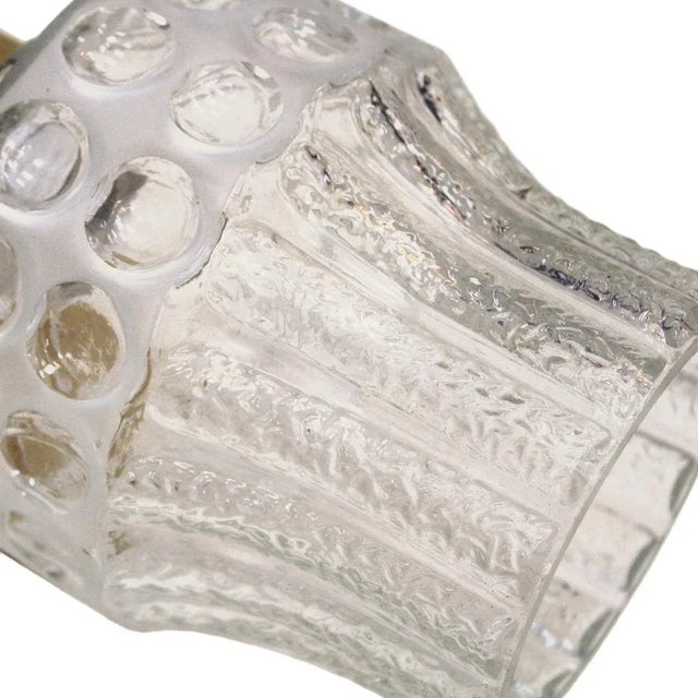 Mid-Century Italian Modern Style Murano Glass and Brass Sconces, Set of 2 For Sale - Image 5 of 6