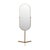 Contemporary Italian Freestanding Oval Mizar Mirror in Burnished Metal For Sale - Image 3 of 6