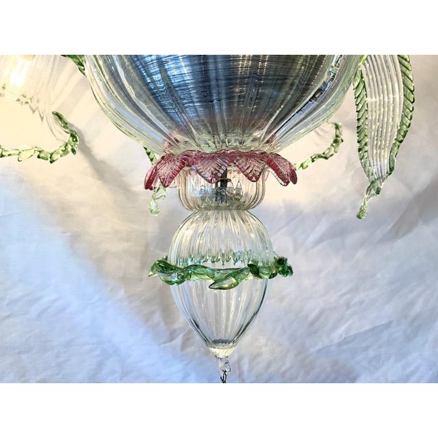 Vintage Venetian Glass Chandelier For Sale - Image 16 of 16